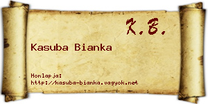 Kasuba Bianka névjegykártya