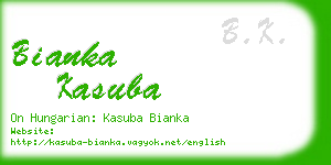bianka kasuba business card